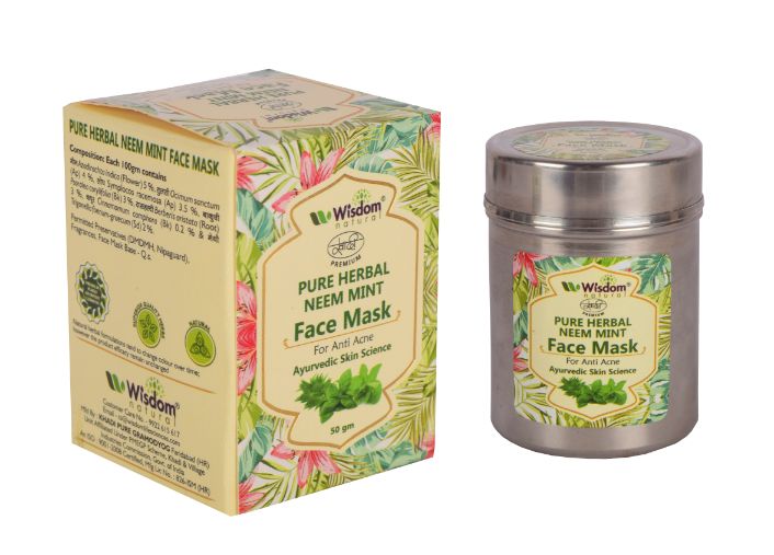 Wisdom Natural Khadi Herbal Neem Basil Mint Anti Acne Face