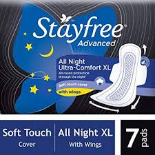 Stayfree Advanced All Night Ultra - Comfort Pads With Wings XL, 7