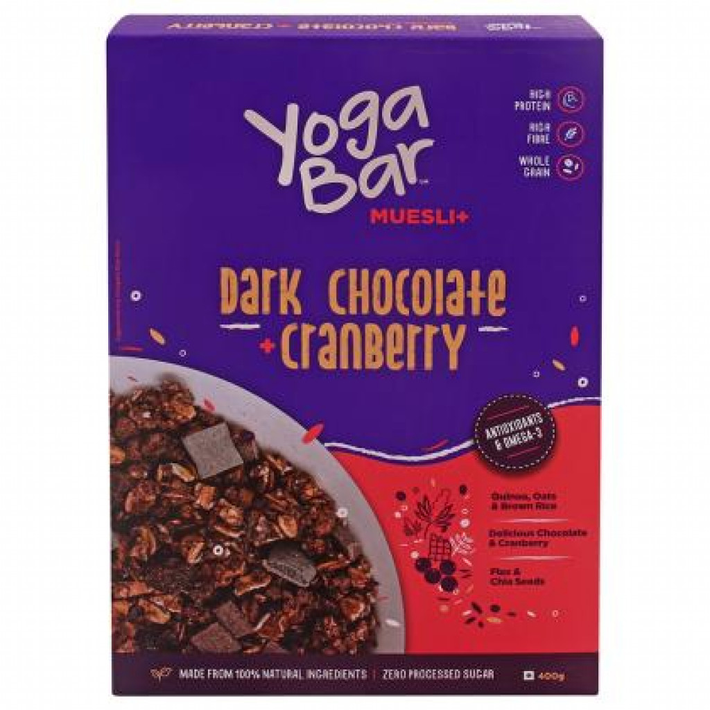 Buy Yoga Bar Dark Chocolate + Cranberries Muesli Online at Best Price